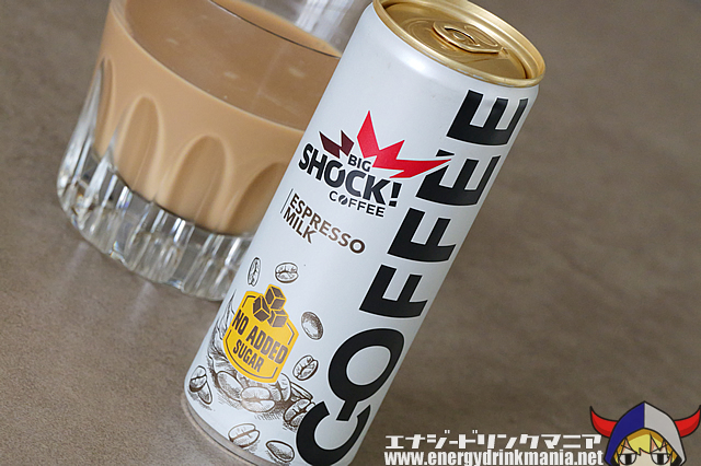 BIG SHOCK COFFEE ESPRESSO MILK NO ADDED SUGARのデザイン