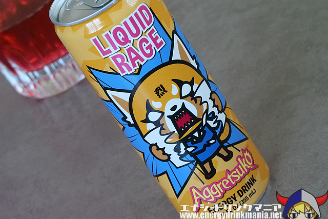 Aggretsuko LIQUID RAGE ENERGY DRINK Design