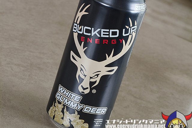 BUCKED UP ENERGY WHITE GUMMY DEERのデザイン