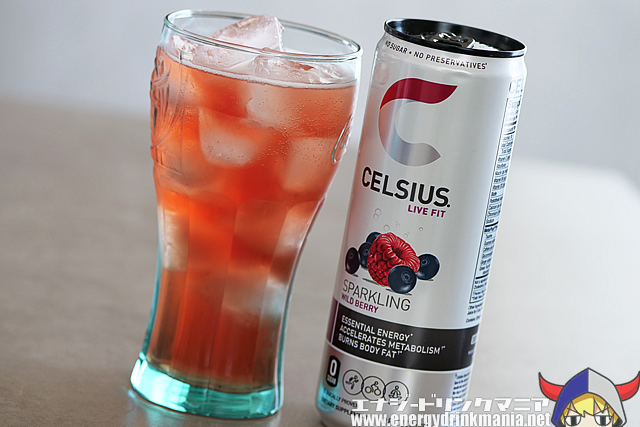 CELSIUS SPARKLING WILD BERRYの味