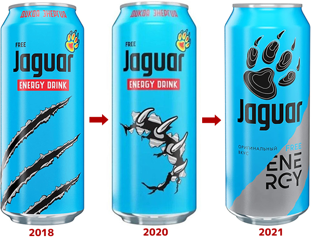 Jaguar FREE ENERGY DRINKのデザイン