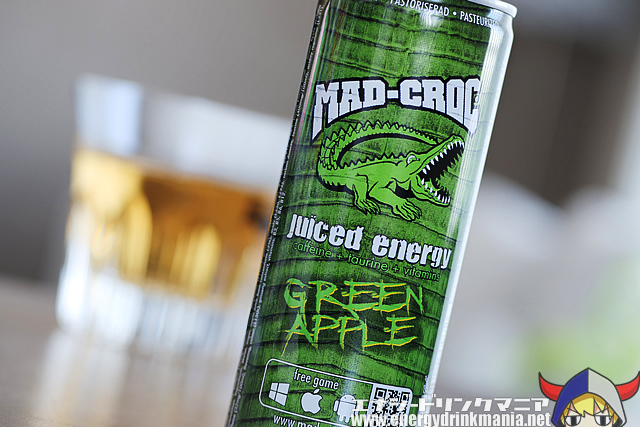 MAD-CROC JUICED ENERGY GREEN APPLEのデザイン