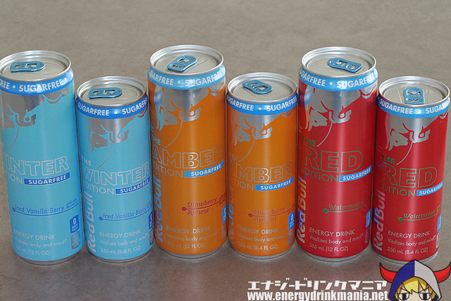 Red Bull AMBER EDITION SUGARFREE Strawberry Apricotのデザイン