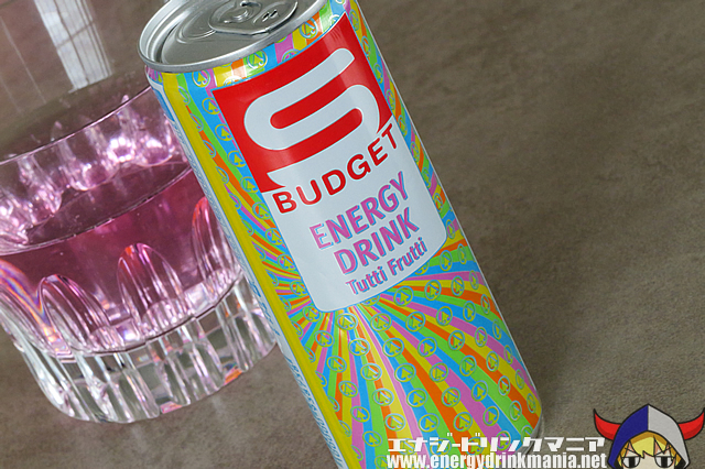 S BUDGET ENERGY DRINK Tutti Fruttiのデザイン