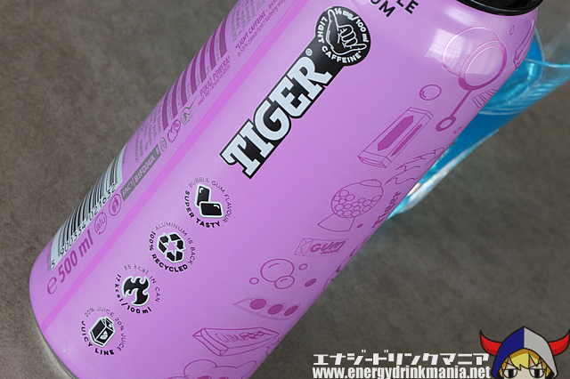 TIGER JUICY LINE BUBBLE GUMのデザイン